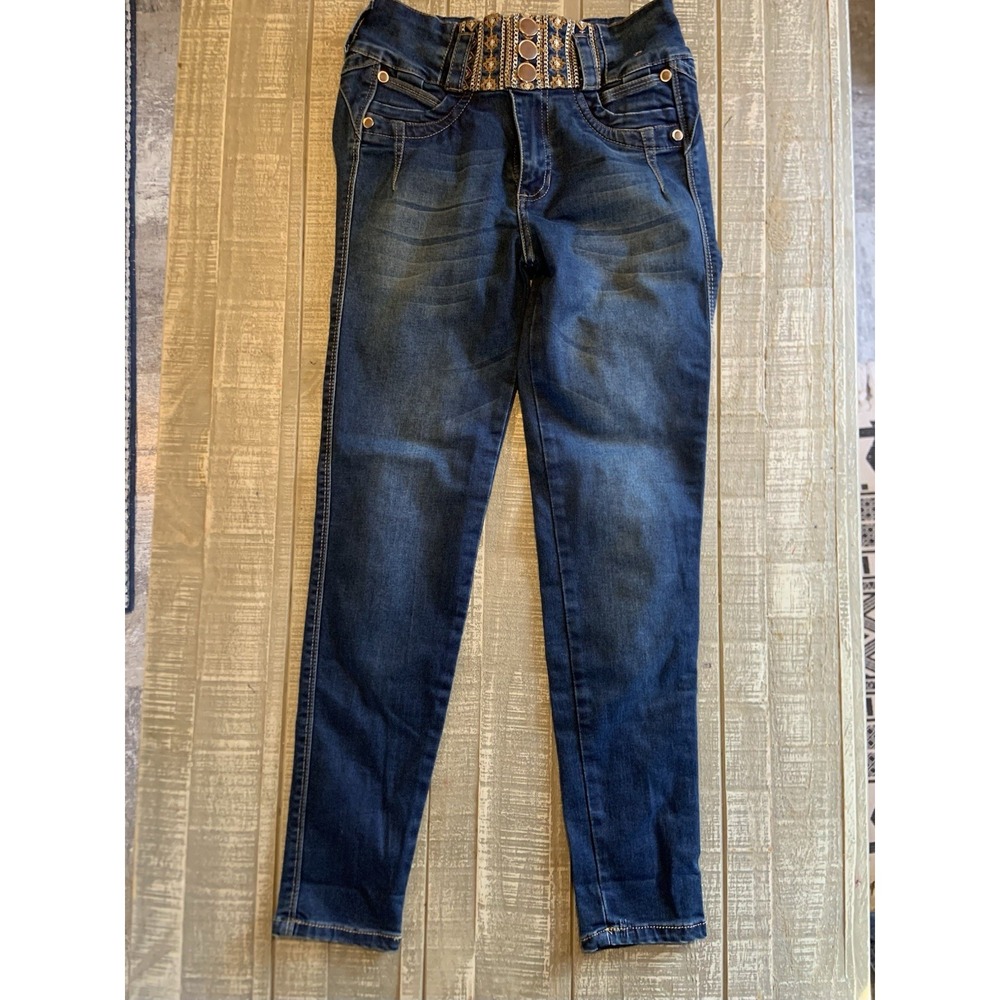 Tissini Embroidered Jeans Columbian‎ Push Up Jeans Levanta Size 3